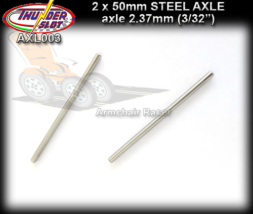 THUNDERSLOT AXLE AXL003 - Steel Axle 50mm x 3/32 dia. (2.37mm)
