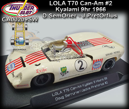 THUNDERSLOT CA00209S/W - Lola T70 Can-Am - Kyalami 9 hours 1966 THUNDERSLOT CA00209S/W - Lola T70 Can-Am - Kyalami 9 hours 1966