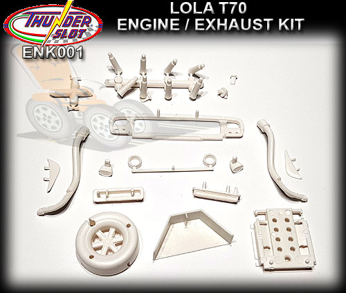 THUNDERSLOT BODY PARTS ENK001 - Lola T70 MKIII Engine/Exhaust
