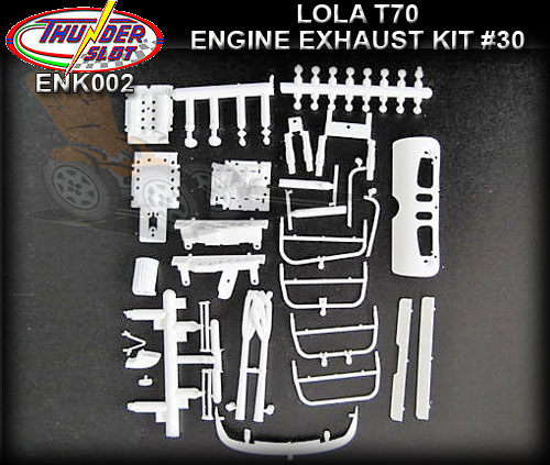 THUNDERSLOT BODY PARTS ENK002 - Lola T70 Can-Am Engine/Exhaust
