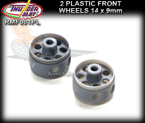 THUNDERSLOT WHEELS RMF001PL - 2 x Plastic Front Wheels 14 x 9mm