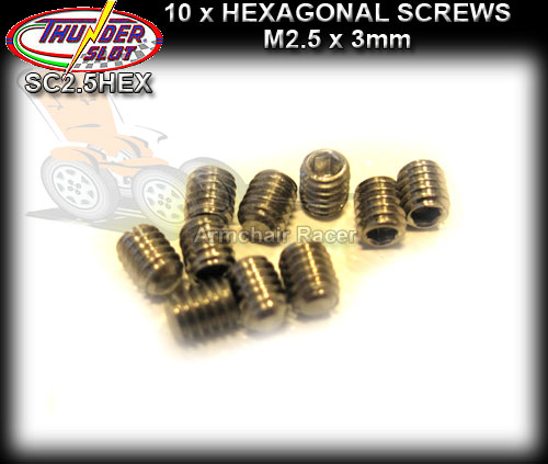 THUNDERSLOT SCREWS SC2.5HEX - Hexagonal screws M2.5 x 3(10 pack)
