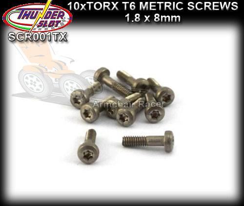 THUNDERSLOT SCREWS SCR001TX - Torx T6 Metric Screws 1.8 x 8mm