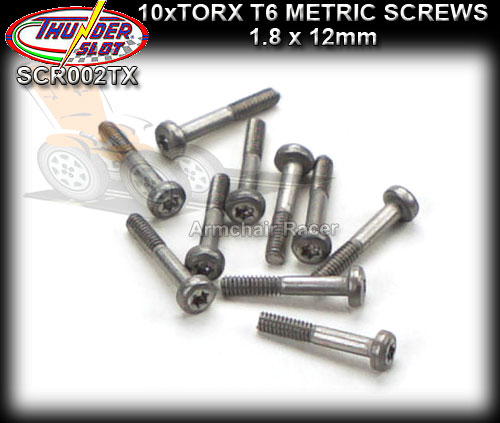THUNDERSLOT SCREWS SCR002TX - Torx T6 Metric Screws 1.8 x 12mm