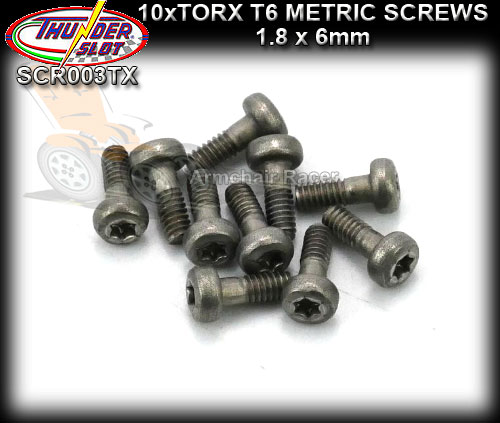 THUNDERSLOT SCREWS SCR003TX - Torx T6 Metric Screws 1.8 x 6mm