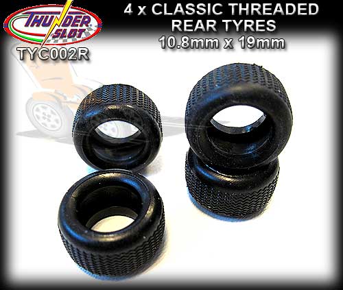 THUNDERSLOT TYRES TYC002R - 4 x treaded rear - 19 x 10.8mm