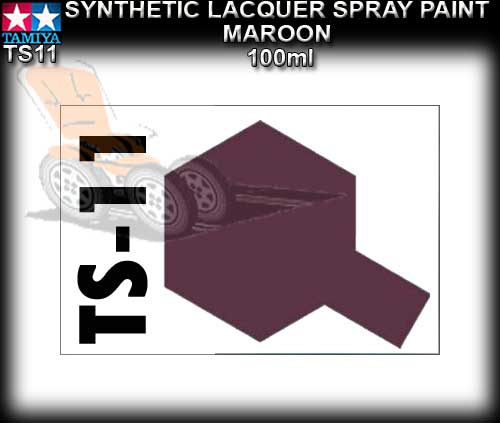 TAMIYA SPRAY PAINT LACQUER TS11 - 100ml Maroon spray paint
