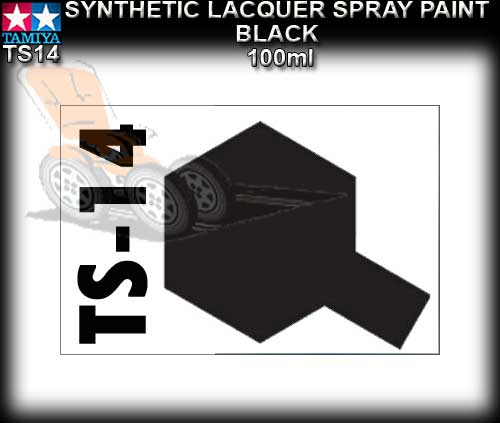 TAMIYA SPRAY PAINT LACQUER TS14 - 100ml Black spray paints