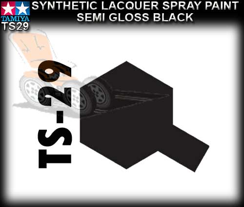 TAMIYA SPRAY PAINT LACQUER TS29 - 100ml S/Gloss Blk. spray paint