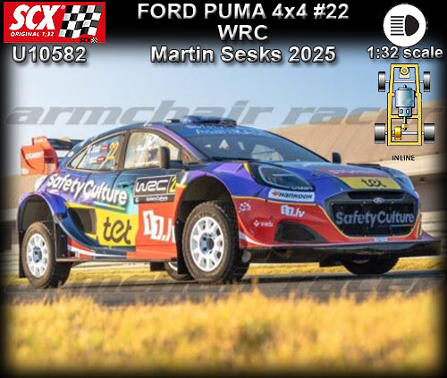 SCX U10582 - Ford Puma WRC - #22 Martin Sesks 2025 4x4