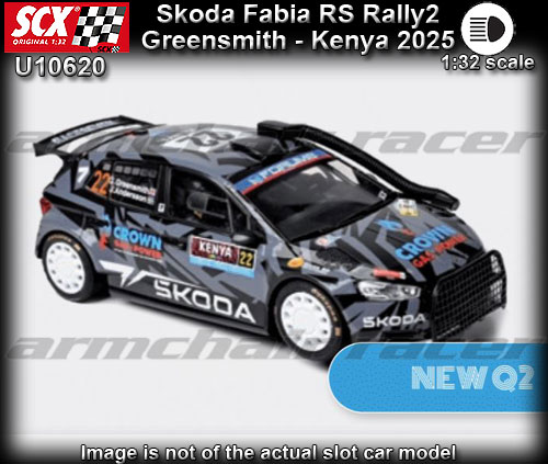 SCX U10620 - Skoda Fabia RS Rally2 - 2025 Kenya G.Greensmith #22