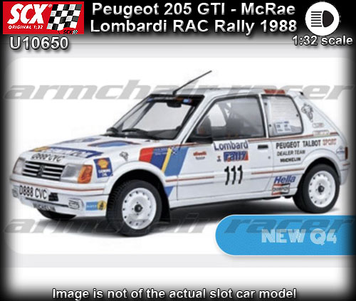 SCX U10650 - Peugeot 205 GTI - 1988 Lombardi RAC Rally #111