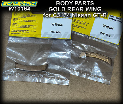 SCALEXTRIC WING W10164 - rear wing (gold) for Nissan GT-R C3174