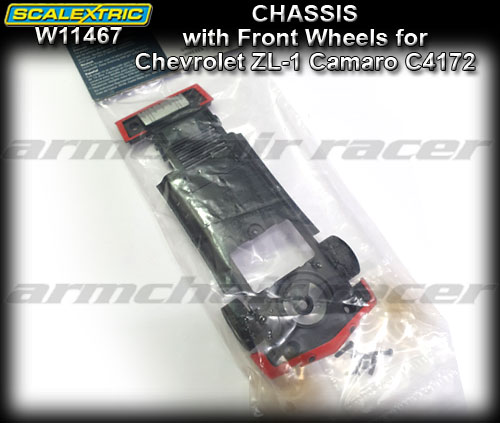SCALEXTRIC CHASSIS W11467 - Chevrolet Camaro includes front axle