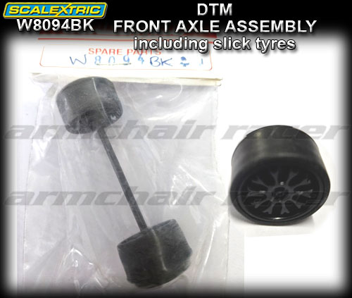 SCALEXTRIC AXLE W8094BK - Front axle assembly for DTM