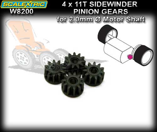 SCALEXTRIC PINION GEAR W8200 - 11 tooth Sidewinder Pinion Gears