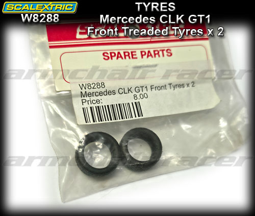 SCALEXTRIC TYRES W8288 - Mercedes CLK GT1 front tyres x 2