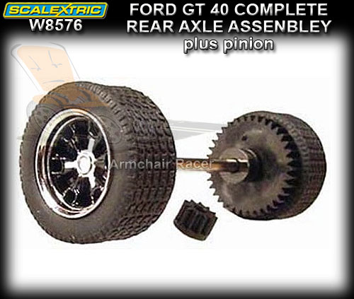 SCALEXTRIC AXLE W8576 - Ford GT40 rear axle assembly complete