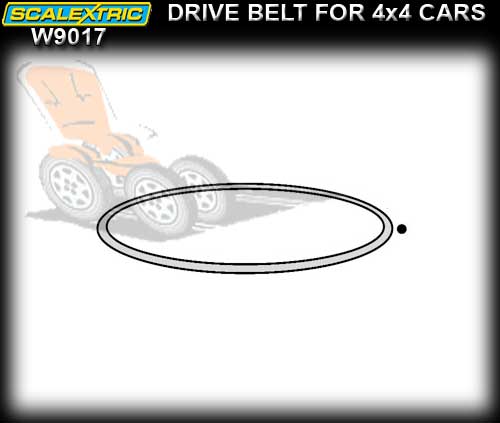SCALEXTRIC BELT DRIVE W9017 - Rubber belt drive for Peugeot
