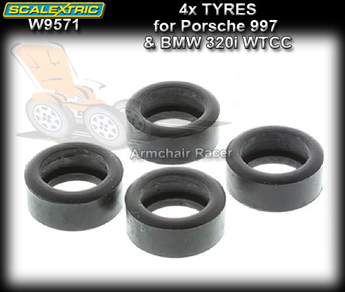 SCALEXTRIC TYRES W9571 - Porsche 997 & BMW 320i WTCC x 4