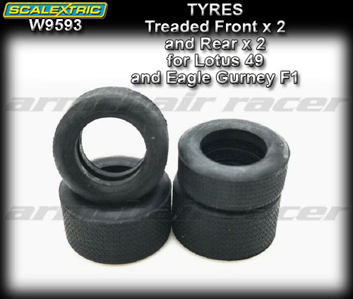 SCALEXTRIC TYRES W9593 - Lotus 49 and Eagle Gurney F1 tyres