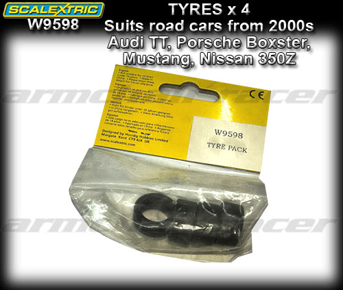 SCALEXTRIC TYRES W9598 - for road cars from 2000's