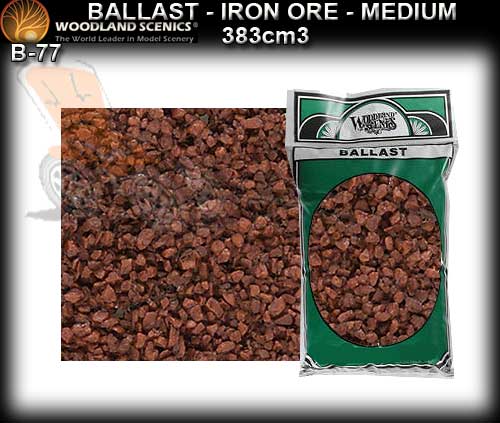 WOODLANDS SCENICS BALLAST B77 - Medium Ballast Iron Ore