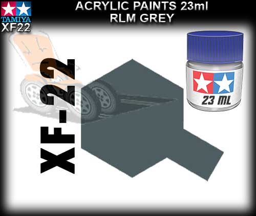 TAMIYA PAINT ACRYLIC XF22 - 23ml RLM Grey Acrylic Paint