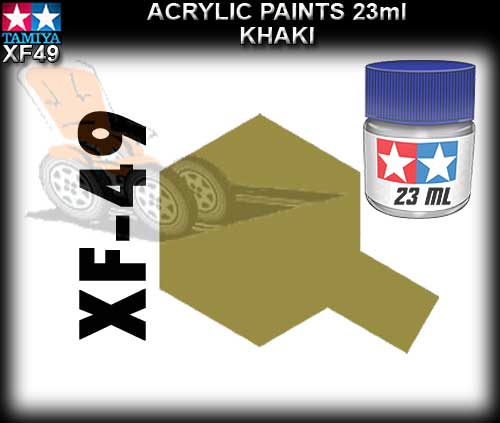 TAMIYA PAINT ACRYLIC XF49 - 23ml Khaki Acrylic Paint